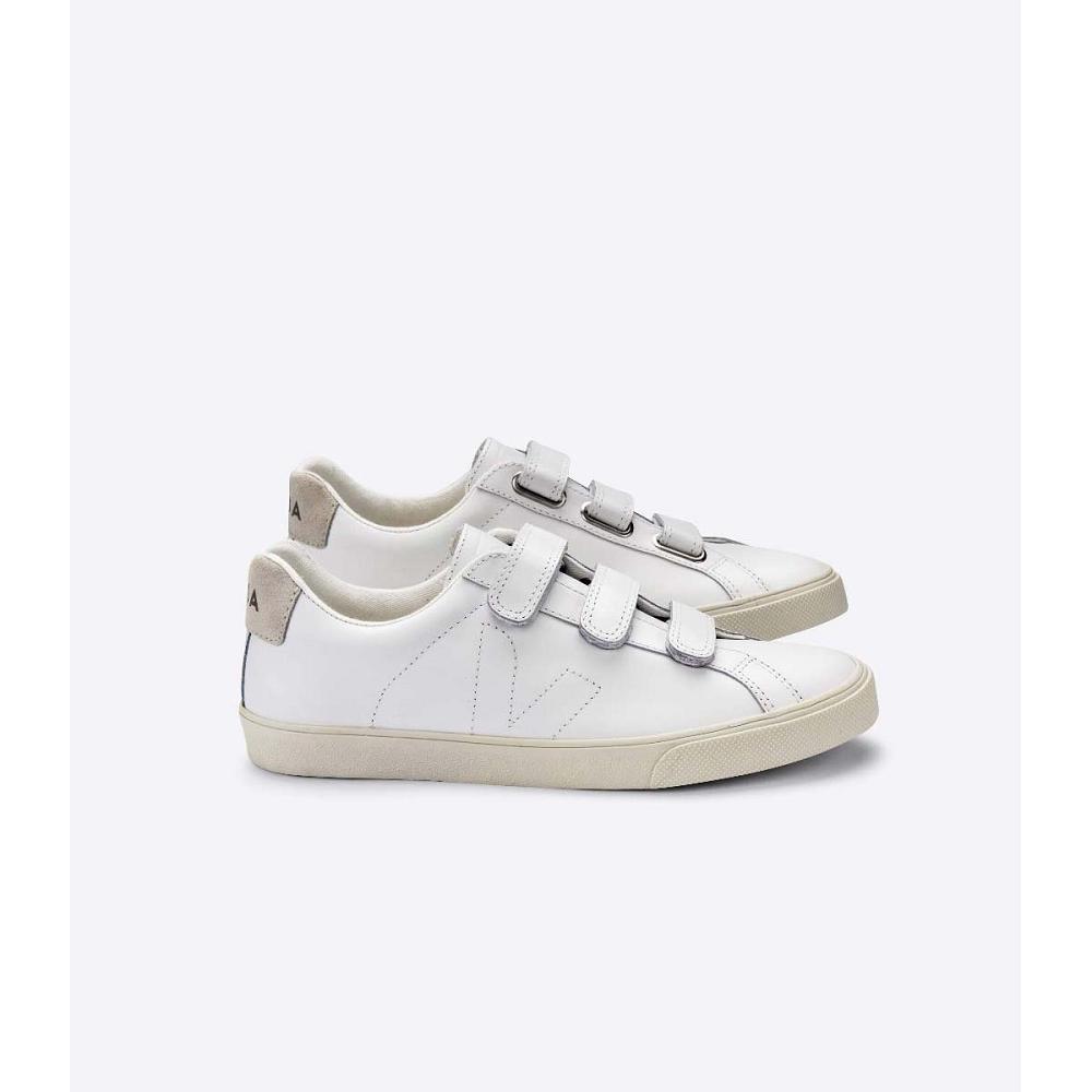 Veja 3-LOCK LEATHER Women\'s Sneakers White | NZ 613BEX